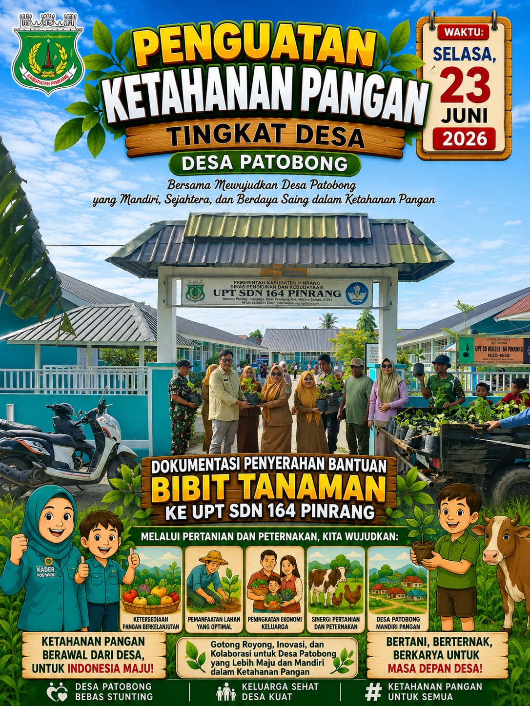 penyerahan-bantuan-bibit-tanaman-di-upt-sdn-164-pinrang-dukung-ketahanan-pangan-desa-patobong